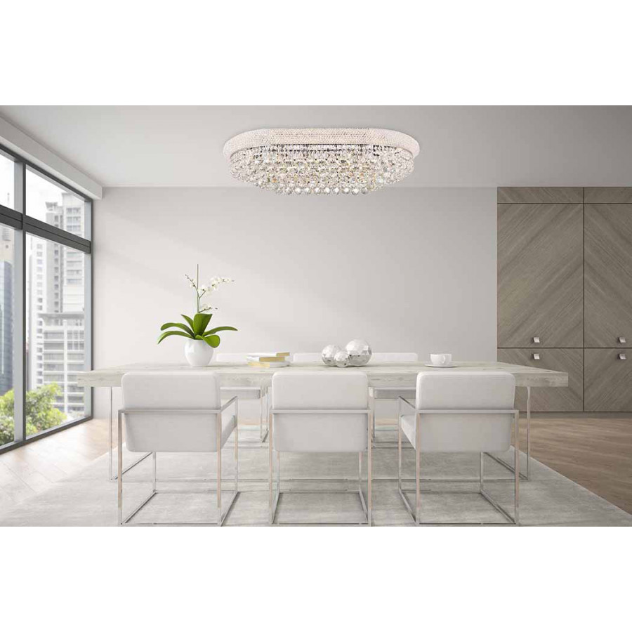 Elegant Flush Mount Light - Chrome, L 36" (V1800F36SC-RC)