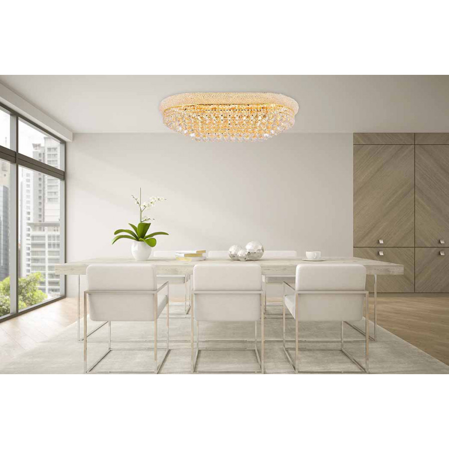 Elegant Flush Mount Light - Gold/RC, L 36" (V1800F36SG-RC)