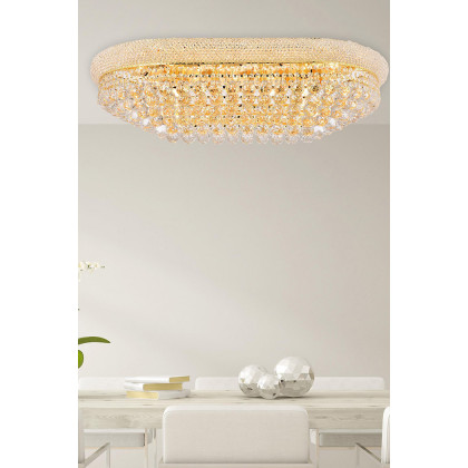 Elegant Flush Mount Light - Gold/RC, L 36" (V1800F36SG-RC)