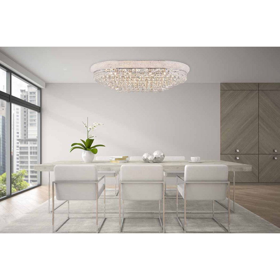 Elegant Flush Mount Light - Chrome, L 40" (V1800F40SC-RC)