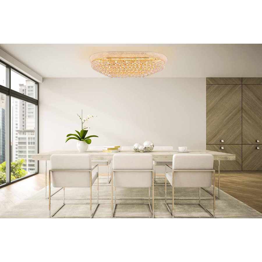 Elegant Flush Mount Light - Gold, L 40" (V1800F40SG-RC)
