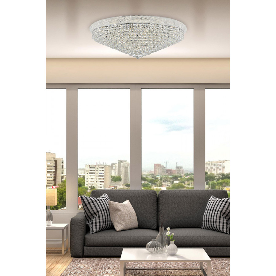 Elegant Flush Mount Light - Chrome, L 42" (V1800F42C-RC)