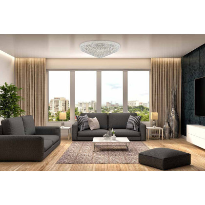 Elegant Flush Mount Light - Chrome, L 42" (V1800F42C-RC)