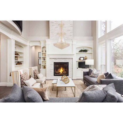 Elegant Chandelier - Gold, L 42" (V1800G42G-RC)