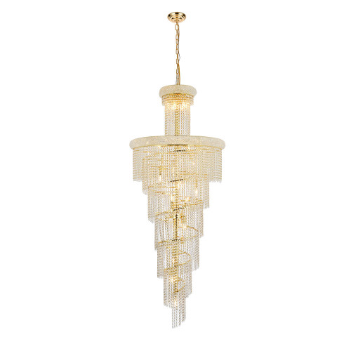 Elegant Pendant Light - Gold/RC, L 30" (V1800SR30G-RC)