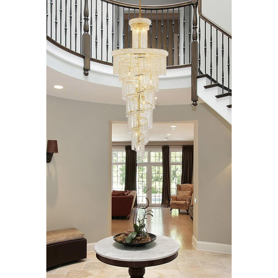 Elegant Pendant Light - Gold/RC, L 30" (V1800SR30G-RC)