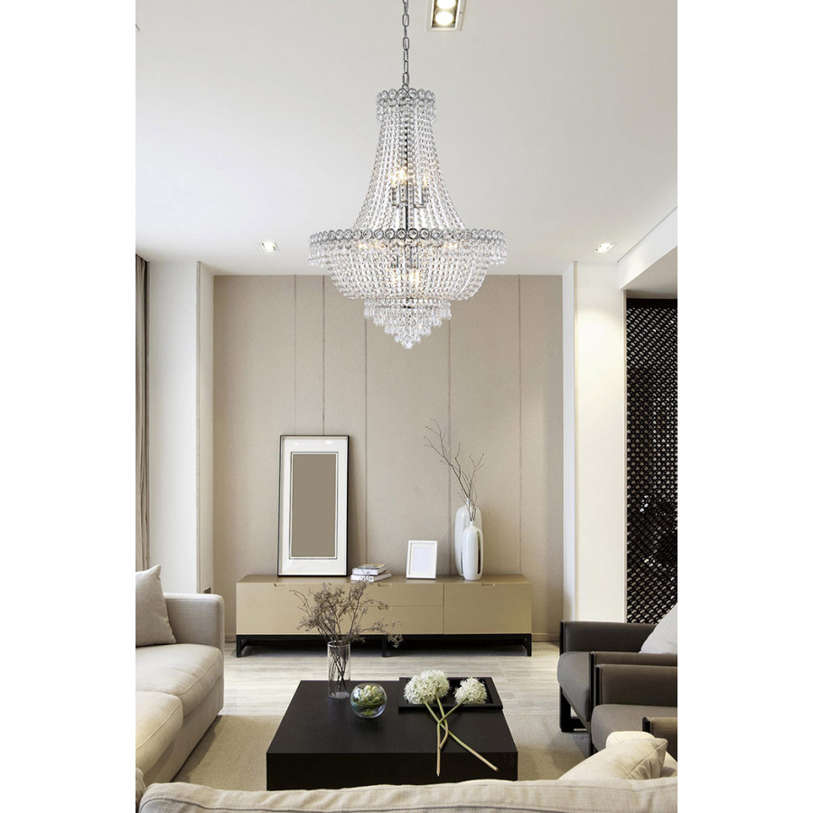 Elegant Pendant Light - Chrome, L 24" (V1900D24C-RC)