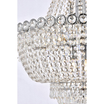 Elegant Pendant Light - Chrome, L 24" (V1900D24C-RC)