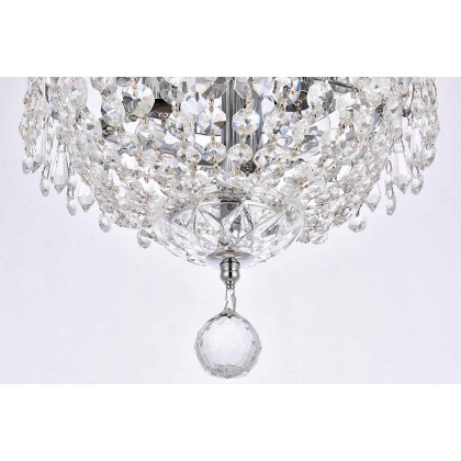 Elegant Flush Mount Light - Chrome, L 10" (V1900F10C-RC)