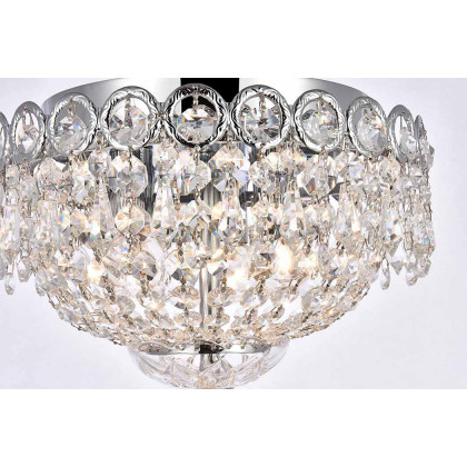 Elegant Flush Mount Light - Chrome, L 10" (V1900F10C-RC)