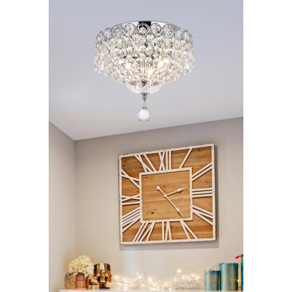 Elegant Flush Mount Light - Chrome, L 10" (V1900F10C-RC)