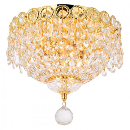 Elegant Flush Mount Light - Gold, L 10" (V1900F10G-RC)