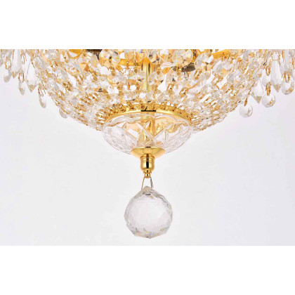 Elegant Flush Mount Light - Gold, L 10" (V1900F10G-RC)