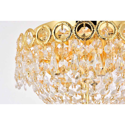 Elegant Flush Mount Light - Gold, L 10" (V1900F10G-RC)