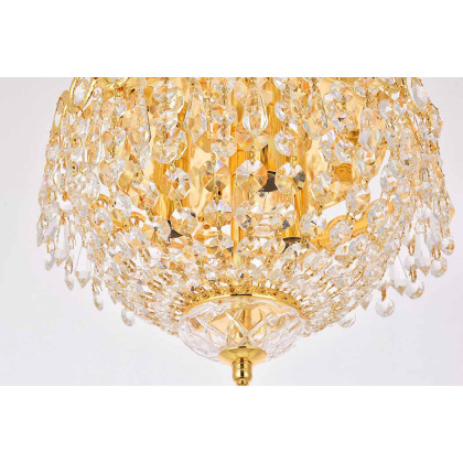 Elegant Flush Mount Light - Gold, L 10" (V1900F10G-RC)