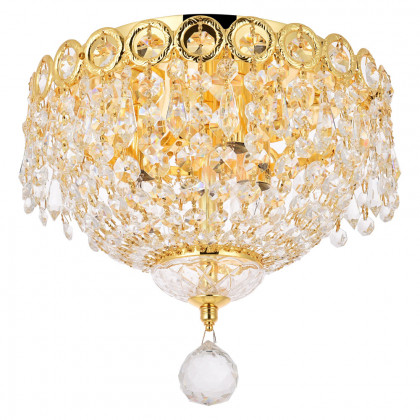 Elegant Flush Mount Light - Gold, L 10" (V1900F10G-RC)