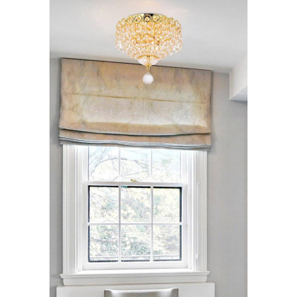 Elegant Flush Mount Light - Gold, L 10" (V1900F10G-RC)