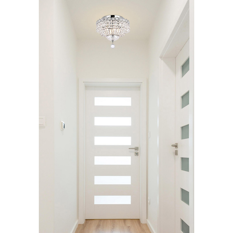 Elegant Flush Mount Light - Chrome, L 12" (V1900F12C-RC)