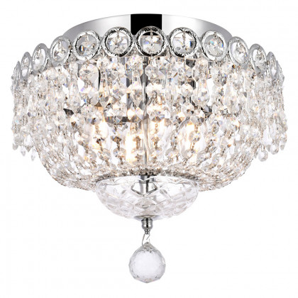 Elegant Flush Mount Light - Chrome, L 12" (V1900F12C-RC)