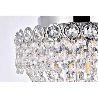 Elegant Flush Mount Light - Chrome, L 12" (V1900F12C-RC)