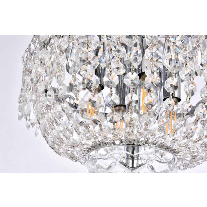 Elegant Flush Mount Light - Chrome, L 12" (V1900F12C-RC)