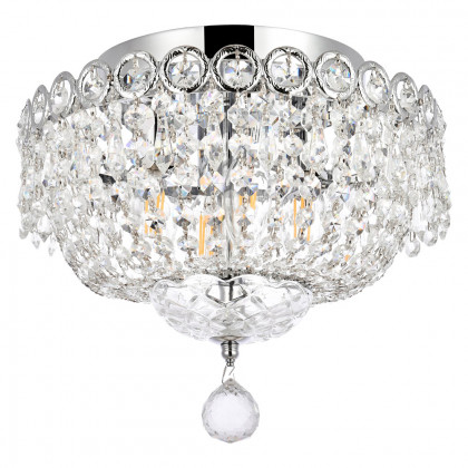 Elegant Flush Mount Light - Chrome, L 12" (V1900F12C-RC)