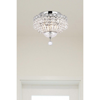 Elegant Flush Mount Light - Chrome, L 12" (V1900F12C-RC)