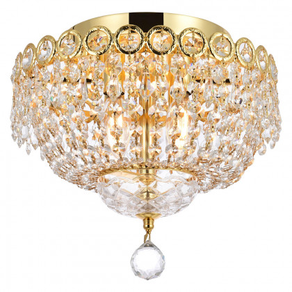 Elegant Flush Mount Light - Gold/RC, L 12" (V1900F12G-RC)
