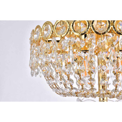Elegant Flush Mount Light - Gold/RC, L 12" (V1900F12G-RC)