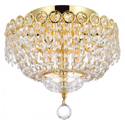 Elegant Flush Mount Light - Gold/RC, L 12" (V1900F12G-RC)