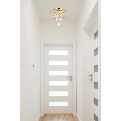 Elegant Flush Mount Light - Gold/RC, L 12" (V1900F12G-RC)