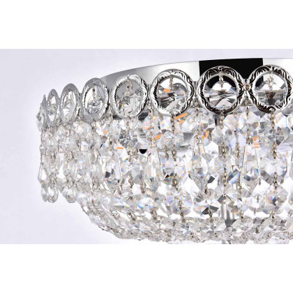 Elegant Flush Mount Light - Chrome, L 14" (V1900F14C-RC)