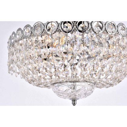 Elegant Flush Mount Light - Chrome, L 14" (V1900F14C-RC)
