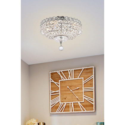 Elegant Flush Mount Light - Chrome, L 14" (V1900F14C-RC)
