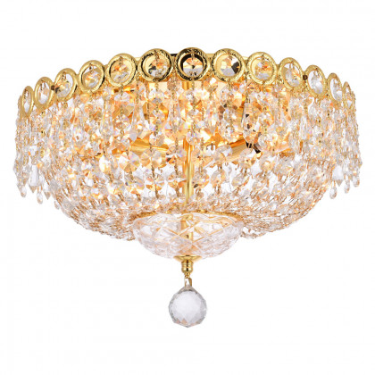 Elegant Flush Mount Light - Gold, L 14" (V1900F14G-RC)
