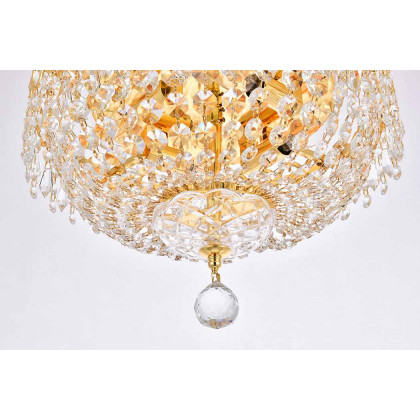 Elegant Flush Mount Light - Gold, L 14" (V1900F14G-RC)