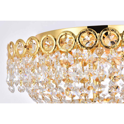 Elegant Flush Mount Light - Gold, L 14" (V1900F14G-RC)