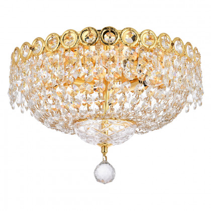 Elegant Flush Mount Light - Gold, L 14" (V1900F14G-RC)