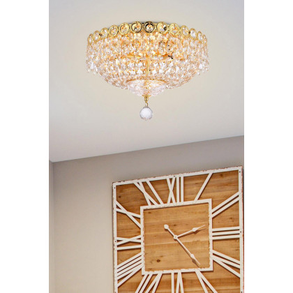 Elegant Flush Mount Light - Gold, L 14" (V1900F14G-RC)