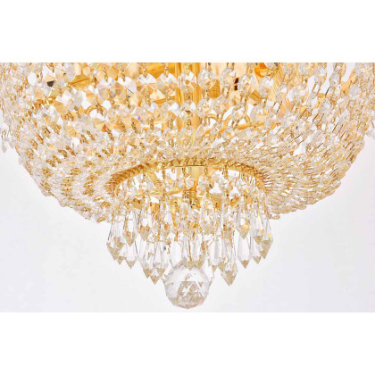 Elegant Flush Mount Light - Gold, L 16" (V1900F16G-RC)
