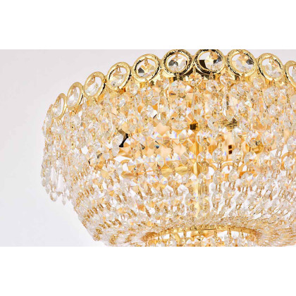 Elegant Flush Mount Light - Gold, L 16" (V1900F16G-RC)
