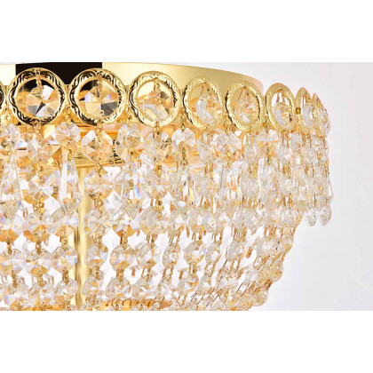 Elegant Flush Mount Light - Gold, L 16" (V1900F16G-RC)