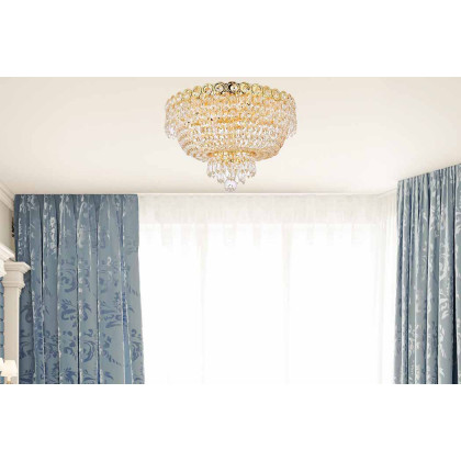 Elegant Flush Mount Light - Gold, L 16" (V1900F16G-RC)
