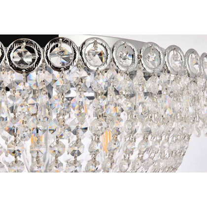 Elegant Flush Mount Light - Chrome, L 18" (V1900F18C-RC)