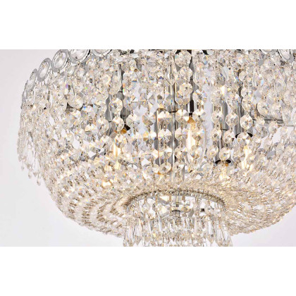 Elegant Flush Mount Light - Chrome, L 18" (V1900F18C-RC)