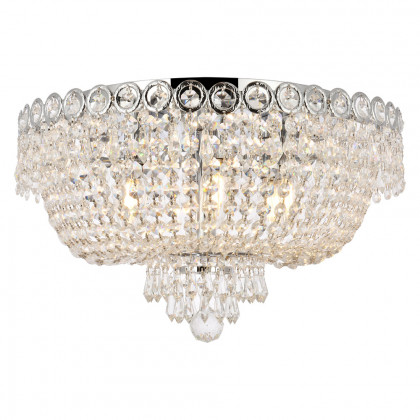 Elegant Flush Mount Light - Chrome, L 18" (V1900F18C-RC)