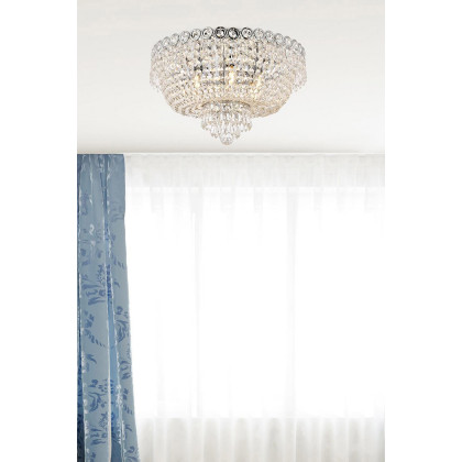 Elegant Flush Mount Light - Chrome, L 18" (V1900F18C-RC)