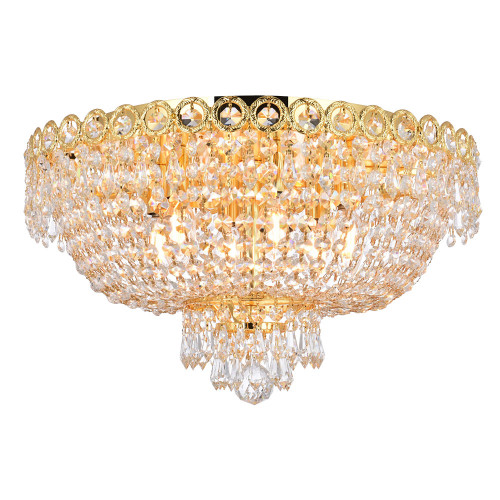 Elegant Flush Mount Light - Gold, L 18" (V1900F18G-RC)