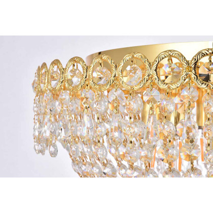 Elegant Flush Mount Light - Gold, L 18" (V1900F18G-RC)