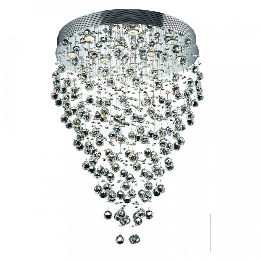 Elegant Pendant Light - Chrome/RC, L 28" (V2006D28C-RC)